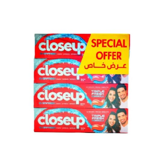 Picture of Close Up Toothpaste Red Hot 4x75ml