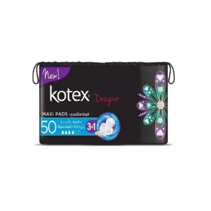 Picture of Kotex Maxi Protect Thick Pads, Normal Size Sanitary Pads with Wings, 50 Sanitary Pads