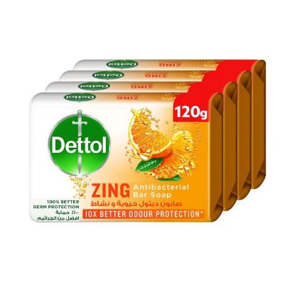Picture of Dettol Soap Zing Mandarin 4x120gm