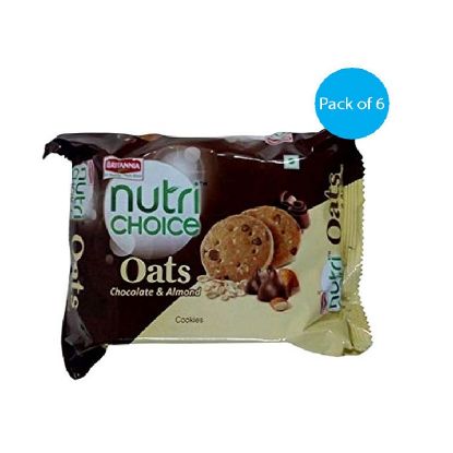 Picture of Britannia Oat Cookie Chocolate & Almond 6x75gm